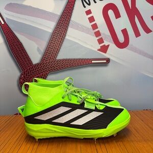 Adidas Adizero Edge + Metal Solar Green Baseball Cleats Mens Size 10.5 NEW